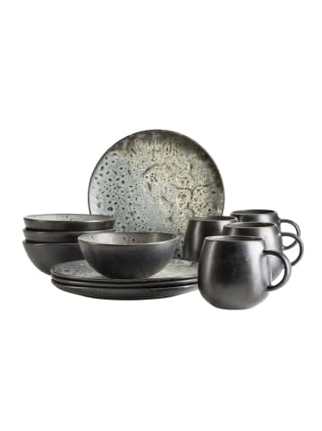 Mäser Frühstücks Set, Steinzeug Carellia in Grau