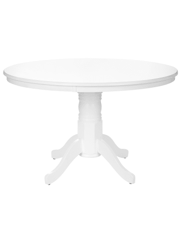 Beliani Runder Tisch AKRON in Weiß - (W) 120 x (H) 75 x (L) 120 cm