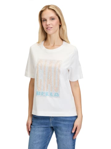 CARTOON Printshirt mit Rundhalsausschnitt in Patch Cream/Pink