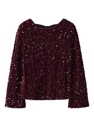 name it Langarmbluse festlich NKFRUSITTA in burgundy