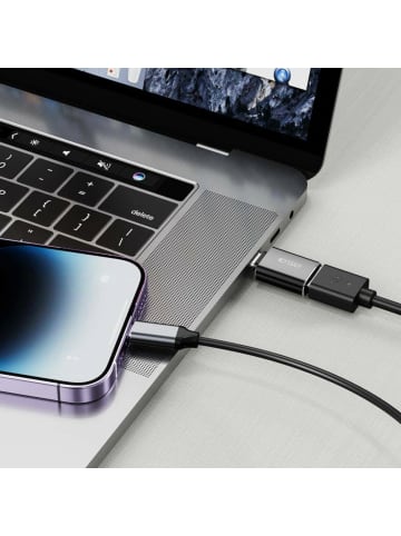 TechProtect Tech-Protect Ultraboost Adapter USB-C auf USB OTG USB-Adapter in Schwarz