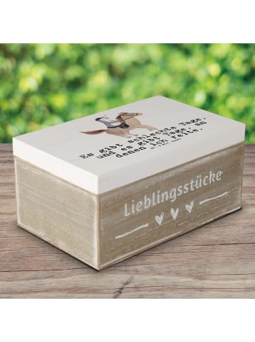 Mr. & Mrs. Panda Schatzkiste Pferd Reiten mit Spruch in Weiß