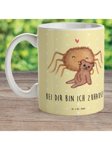 Mr. & Mrs. Panda Plastikbecher Spinne Agathe Teddy mit Spruch in Gelb Pastell