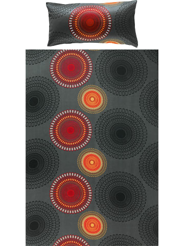 REDBEST Satin Bettwäsche in anthrazit-terra