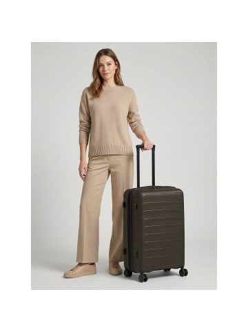 D&N Toronto 4 Rollen Trolley M 65 cm mit Dehnfalte mocha brown