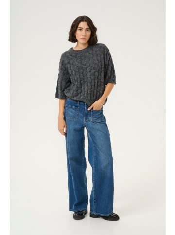 Kaffe Strickpullover KAmalene Loose fit in Dark Grey Melange