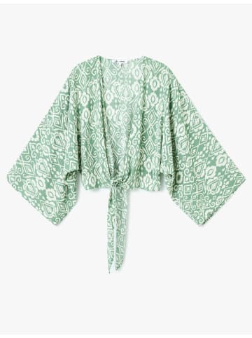 KOTON KIMONOS in Grün Gemustert