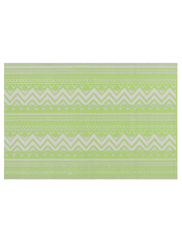 Beliani Outdoorteppich NAGPUR in Grün/Weiß - (W) 120 x (H) 0.5 x (L) 180 cm