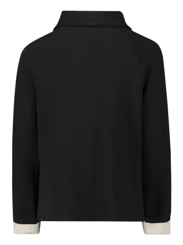 Betty Barclay Sweatshirt mit hohem Kragen in Schwarz/Beige