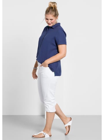 sheego Caprijeans in white denim