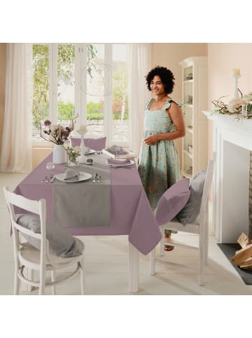 REDBEST Baumwolle Tischdecke Tulsa in mauve