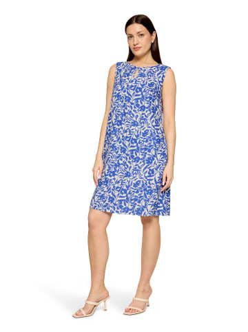 Betty Barclay Leinenkleid ohne Arm in Weiß/Blau