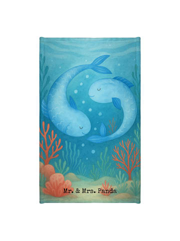 Mr. & Mrs. Panda Handtuch Sternzeichen Fische Design ohne Spruch in Weiß