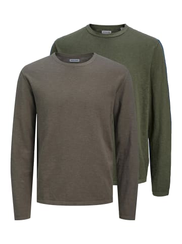 Jack & Jones Pullover Summer in Braun / dunkelgrün