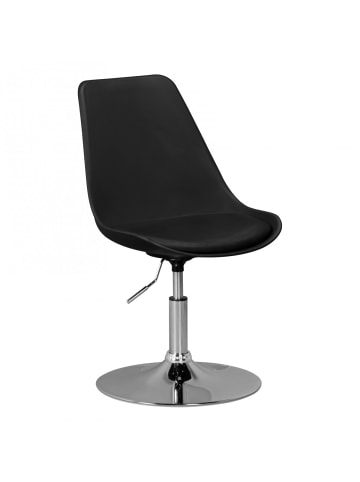 KADIMA DESIGN Drehsessel Esszimmerstuhl Kunstleder-Sitzfläche in in Schwarz