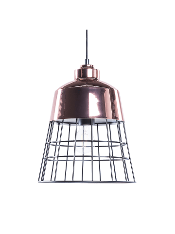 Beliani Pendelleuchten MONTE in Kupfer/Schwarz - (W) 26 x (H) 34 x (L) 26 cm