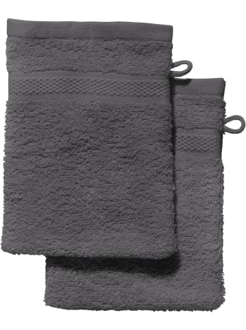 REDBEST Frottier Waschhandschuh 2er-Pack Chicago in anthrazit