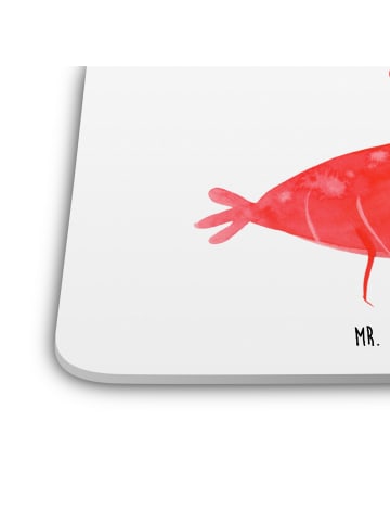 Mr. & Mrs. Panda Glasuntersetzer Garnele Franzose ohne Spruch in Weiß