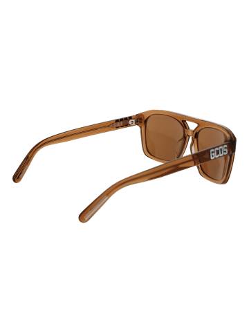 GCDS Unisex Sonnenbrille Quadratisch Braun