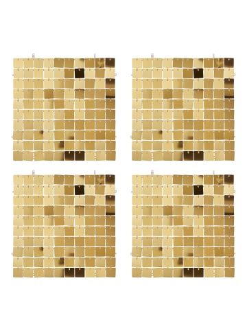 Butlers Wanddekoration DISCO 4er-Set in Gold