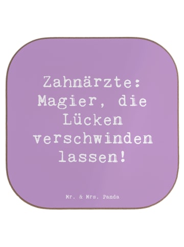 Mr. & Mrs. Panda Untersetzer Spruch Zahnarzt Magier mit Spruch in Lavendeltraum