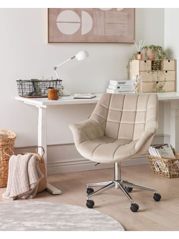 Beliani Bürostuhl LABELLE in Beige - (W) 54 x (H) 81 x (L) 54 cm