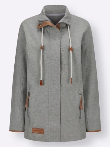 WITT WEIDEN Sweatjacke in steingrau-meliert