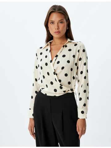 KOTON Bluse in Beige Gemustert