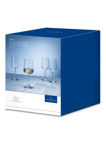Villeroy & Boch 4er Set Weißweingläser Ovid in 380 ml in transparent