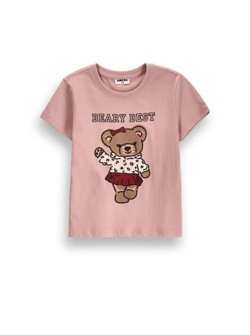 MOKIDA T-Shirt mit kurzen Ärmeln in gedämpftes Rosa