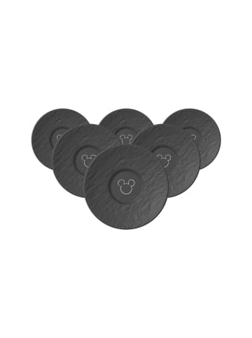 6er Set Espresso-Untertassen Manufacture-Rock Mickey Mouse in Schwarz ø 12,1 cm