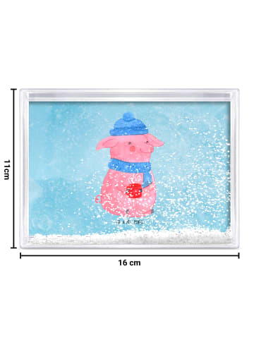 Mr. & Mrs. Panda Bilderrahmen Schweinchen Glühwein ohne Spruch in Eisblau