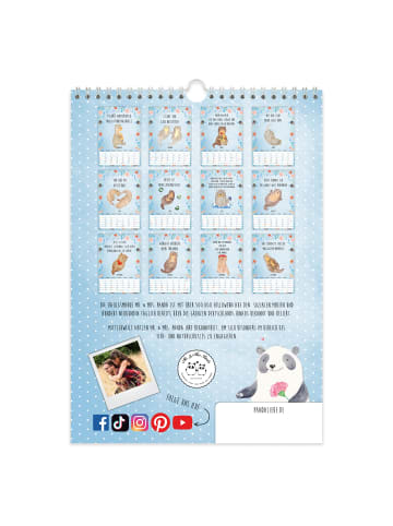 Mr. & Mrs. Panda A3 Wandkalender 2024 Otter Collection mit Spruch in Weiß