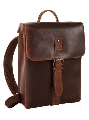X-ZONE Rucksack echt Leder in cognac