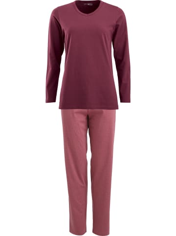 REDBEST Single-Jersey Schlafanzug in rubin