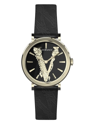 Versace Schweizer Uhr Virtus Goldfarben in schwarz