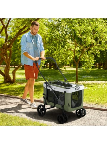 Pawhut Hundewagen 81L x 58B x 97,5H cm