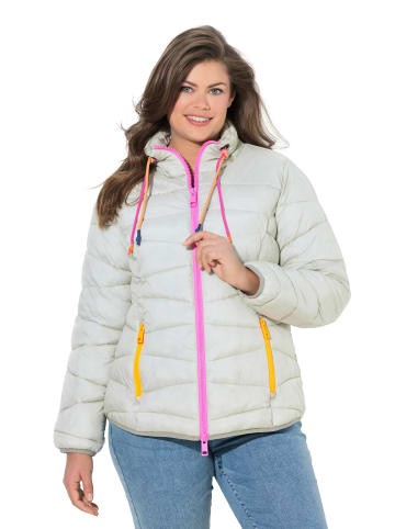 LAURASØN Steppjacke in hellgrau-grün