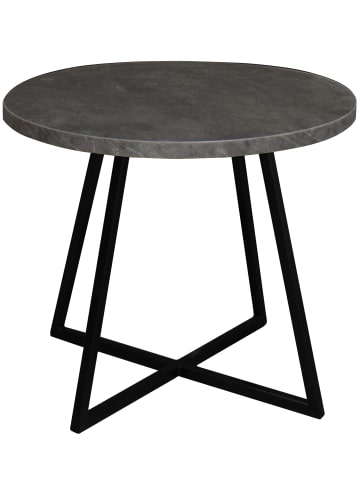 58 aufm Kessel COUCHTISCH Rund Elesa 4 60x51x60 Holzwerkstoff Schwarz/Keramik grau