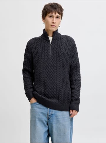 Jack & Jones Sweatshirt mit halbem Reißverschluss in Dark Navy