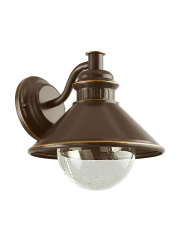 Licht-Erlebnisse Außen Wandlampe (B)26.5 x (H)25.5 cm in Braun