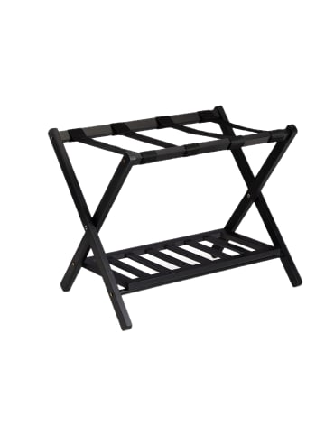 relaxdays Kofferständer in Schwarz - (B)66x (H)54,5 x (T)44,5 cm