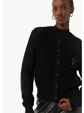 comma Strickjacke langarm in Schwarz