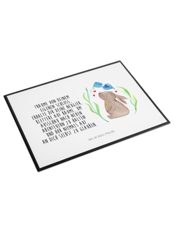 Mr. & Mrs. Panda schreibtischmatte Hase Blume mit Spruch in Weiß