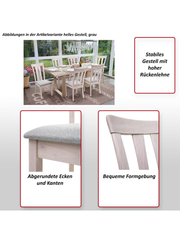 MCW 2er-Set Küchenstuhl G46, Helles Gestell, grau