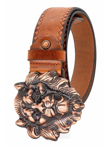 Cipo & Baxx Gürtel  85cm x 4 in Taba