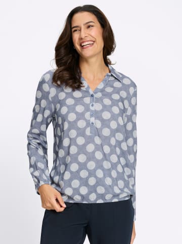 WITT WEIDEN Druck-Bluse in taubenblau-bedruckt