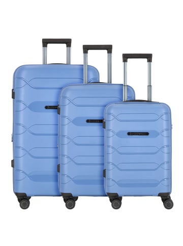 Polestream Strz by Asteroid 4 Rollen Kofferset 3-teilig mit Dehnfalte in ice blue