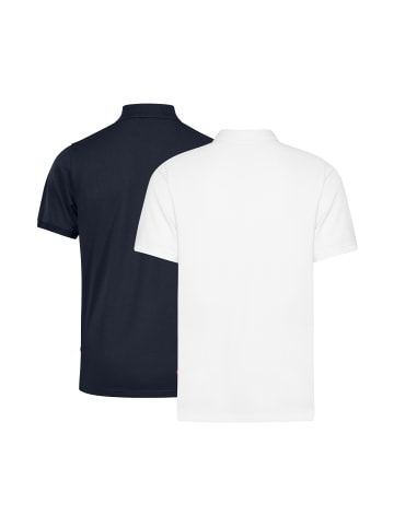 DANISH ENDURANCE Poloshirt Classic Fit in White/Navy