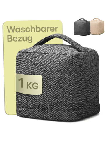 Praknu Türstopper Sack für Den Boden - Extra schwer 1Kg - mit Waschbarem